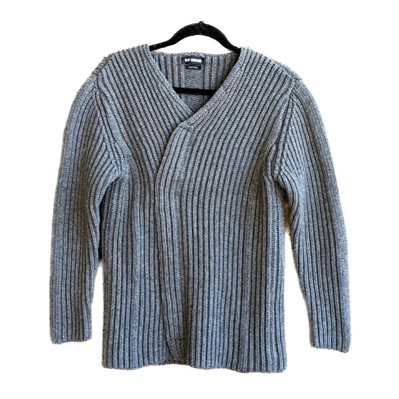 Raf Simons Velcro Front Wool Sweater Cardigan